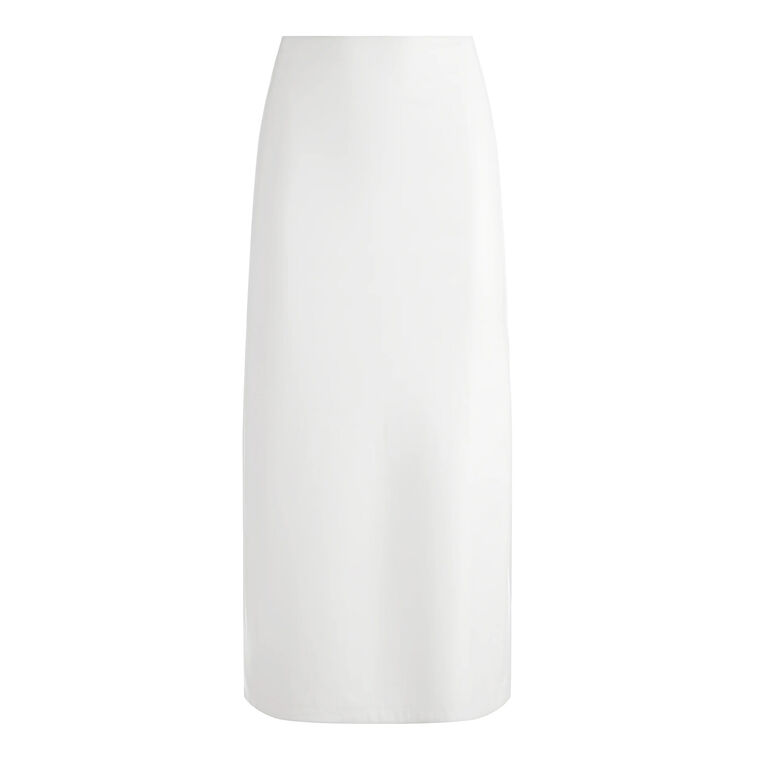 Maeve Vegan Leather Slip Skirt image number null
