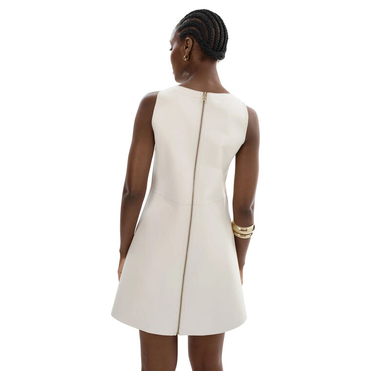 Lozana Sleeveless Reversible Leather Mini Dress image number null