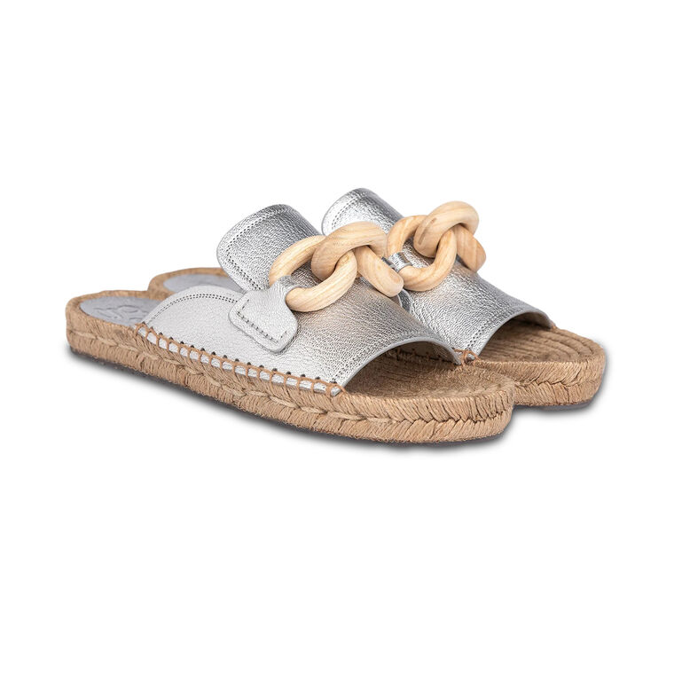Journey Espadrille Slide Sandal With Wooden Rings image number null