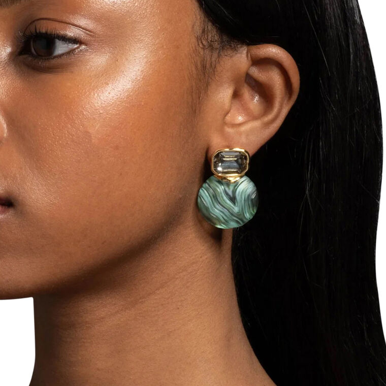 Madera Lucite Disc Post Earring image number null