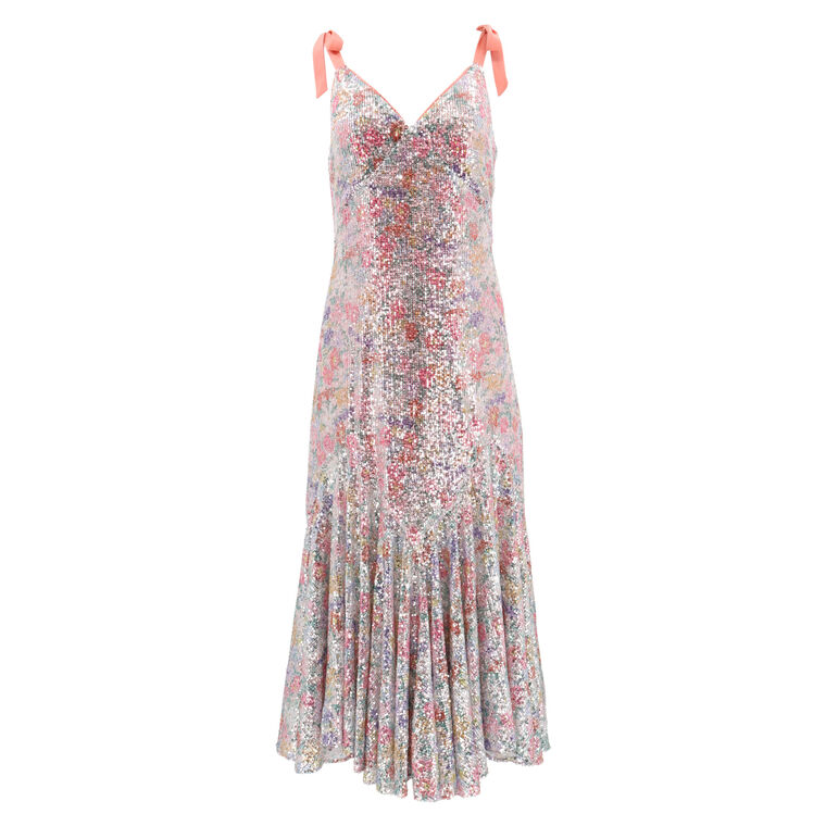 Simone Sequin Midi Dress image number null
