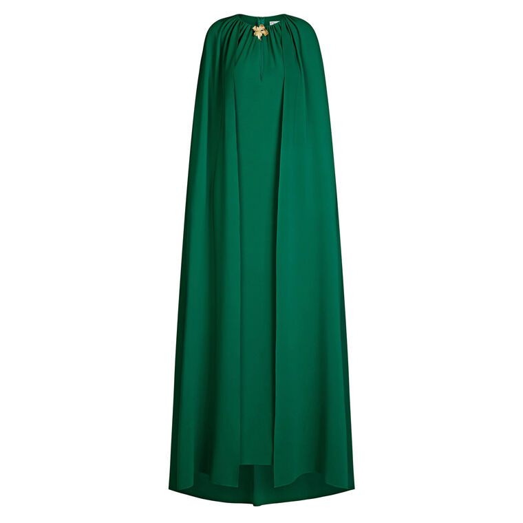 Cyclamen-Detailed Georgette Caftan image number null