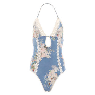 Cascadian Keyhole Crochet One-Piece Swimsuit