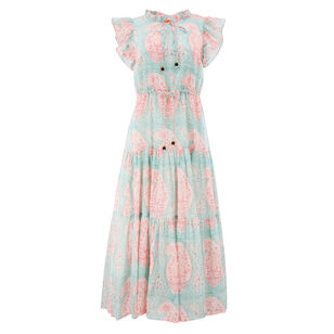 Cinched Flirty Short Sleeve Midi Dress