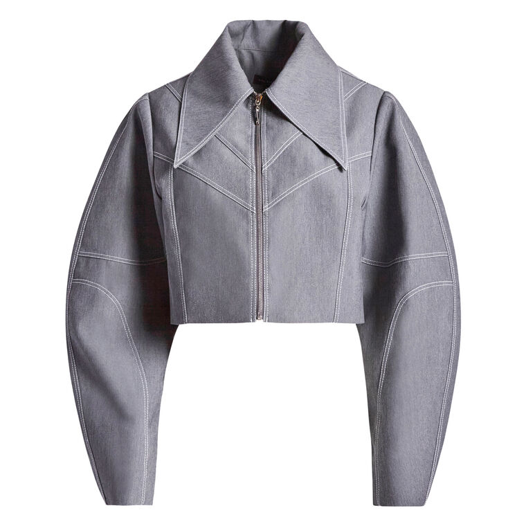 Specialty Paneled Denim Jacket image number null