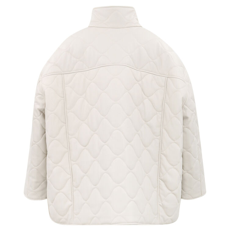 Verina Faux Leather Quilted Coat image number null