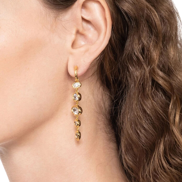 Asterales Hoop Drop Earrings image number null