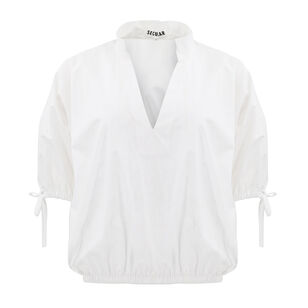 Heather Drawstring Sleeve Shirt