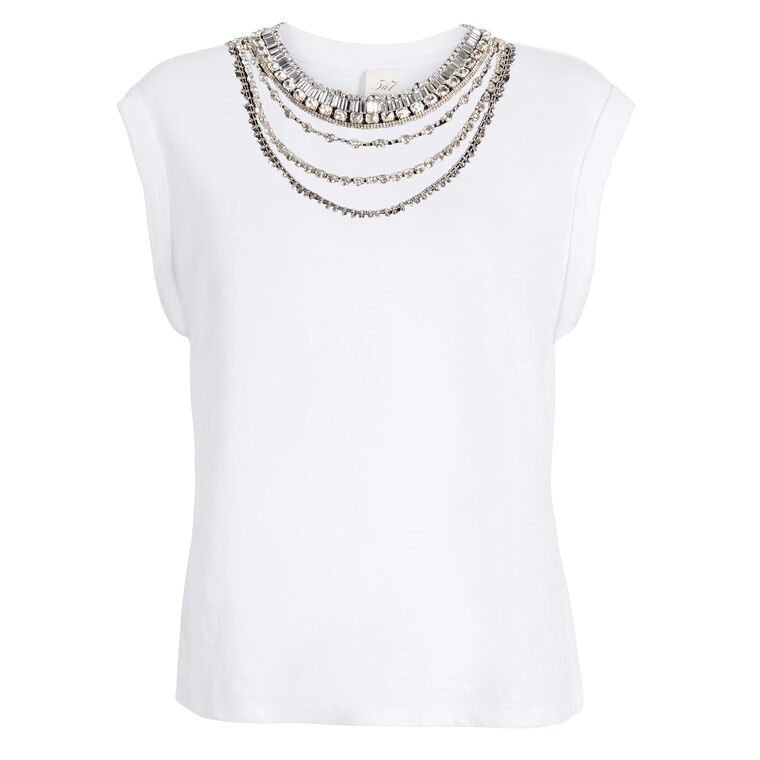 Layered Necklace Bella Tee image number null