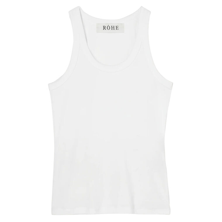 Scoop-Neck Rib Tank Top image number null