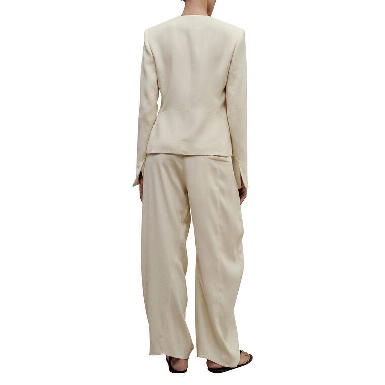 Tilda Collarless Peplum Jacket image number null