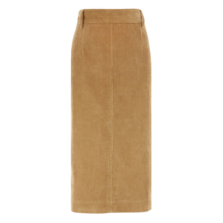 Zipper Corduroy Pencil Skirt image number null