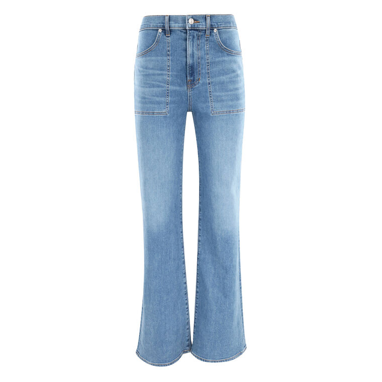 Crosbie Patch-Pocket Slim Wide Leg Jean image number null