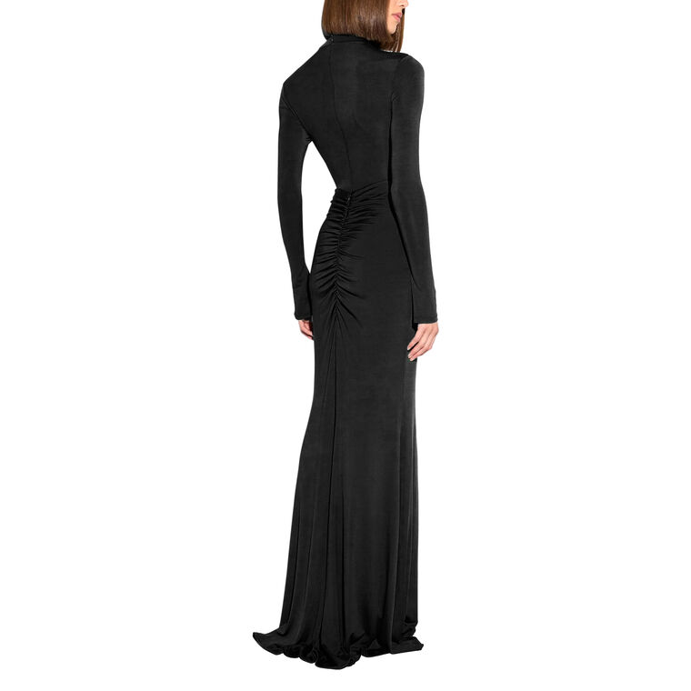 Jersey Ruched Maxi Skirt image number null