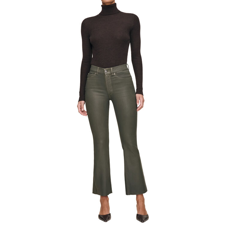 Bridget Boot High Rise Coated Crop Jeans image number null