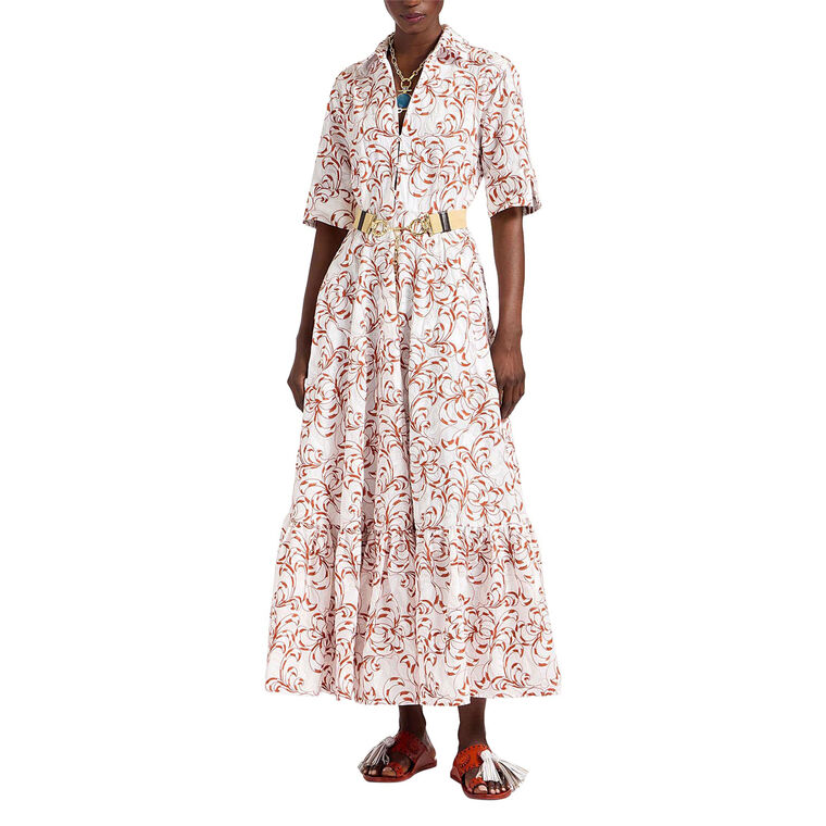 San Pietro Short Sleeve Midi Dress image number null