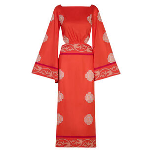 Underwater Sanctuary Long Sleeve Midi Dress