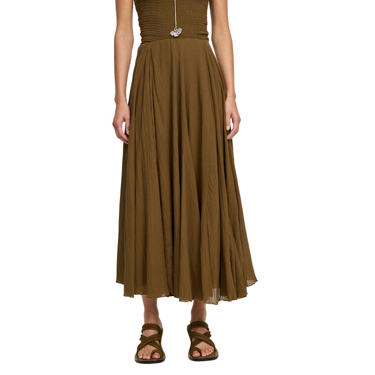 Bella Cotton Gauze Midi Skirt image number null