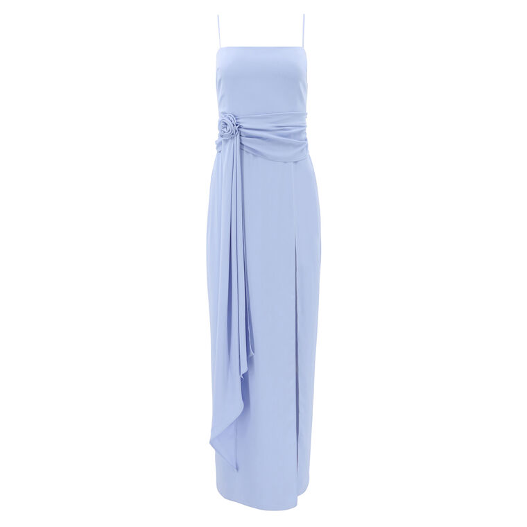 isabel maxi dress Isabel Halter Ruffle Chiffon Maxi Dress