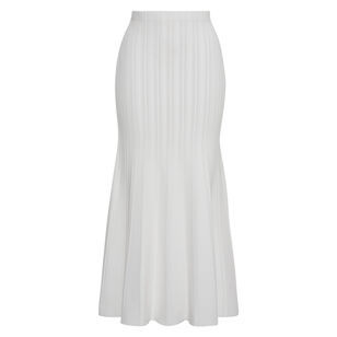 Lyra Pointelle Knit Maxi Skirt In Compact Jacquard