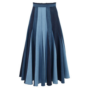 Godet Denim Skirt