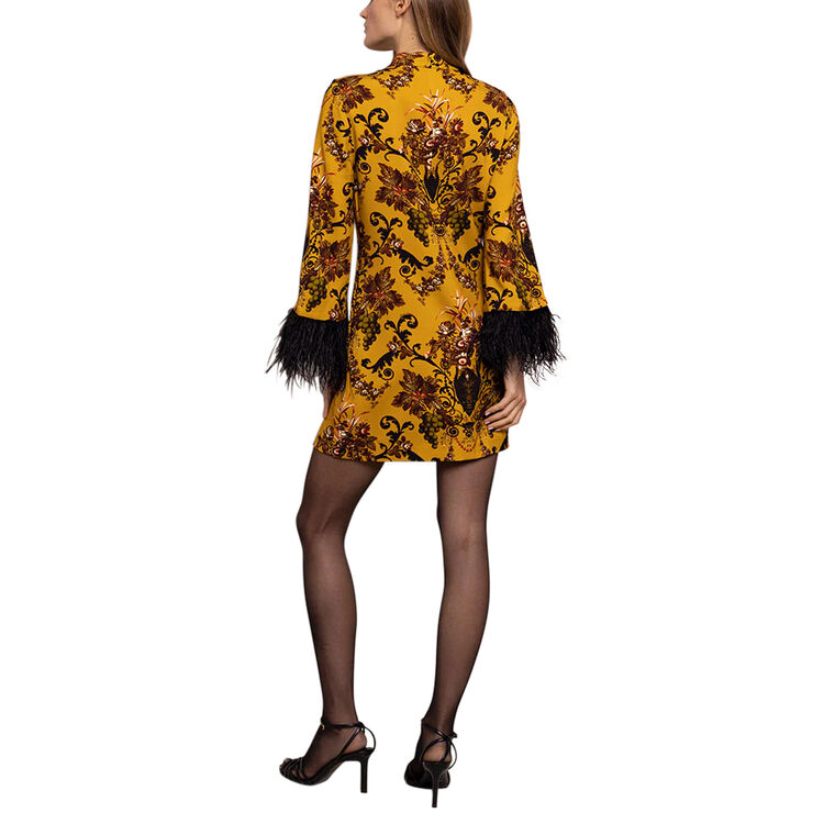 Vida Feather Trim Mini Dress image number null