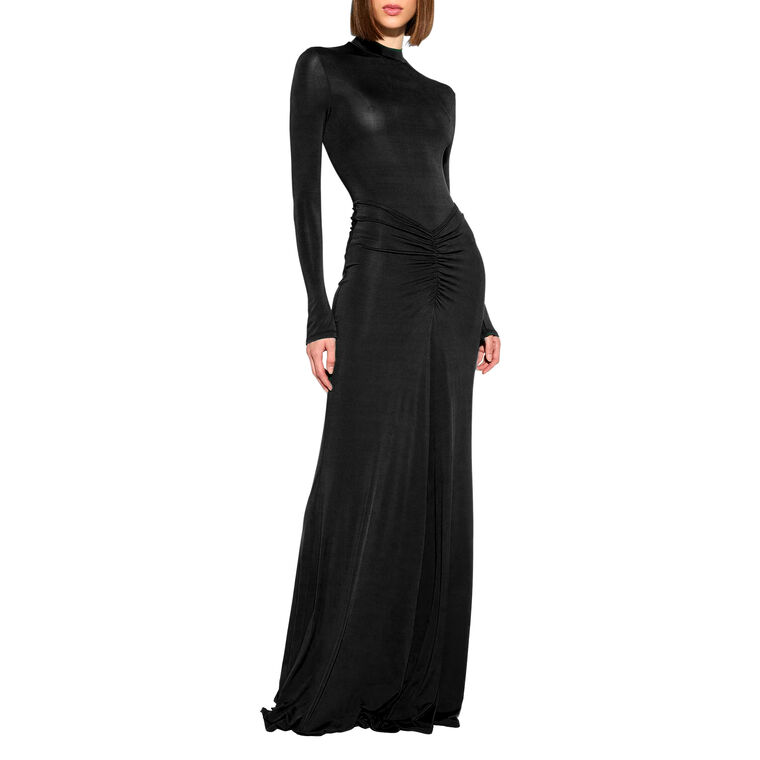 Jersey Ruched Maxi Skirt image number null