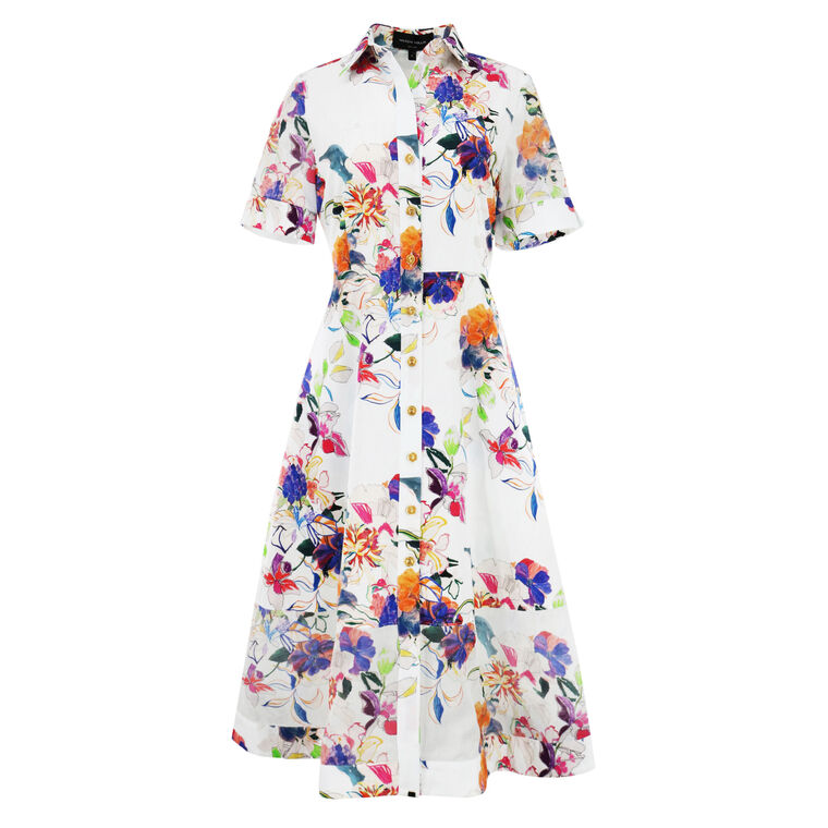 Ramo De Flores Print Dress image number null