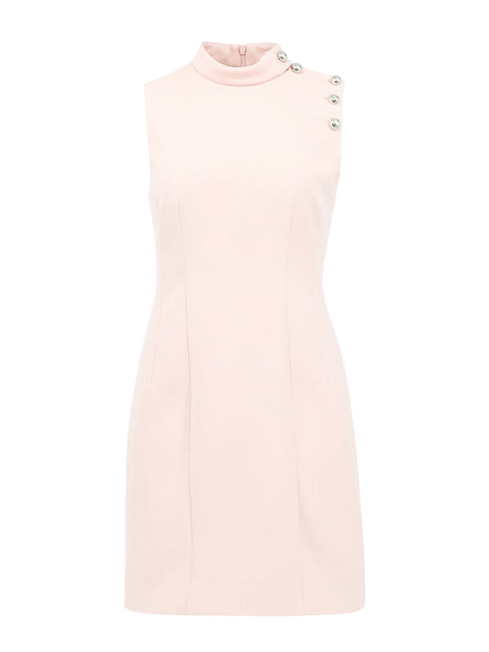 Mock Neck Sheath In Silk Wool image number null