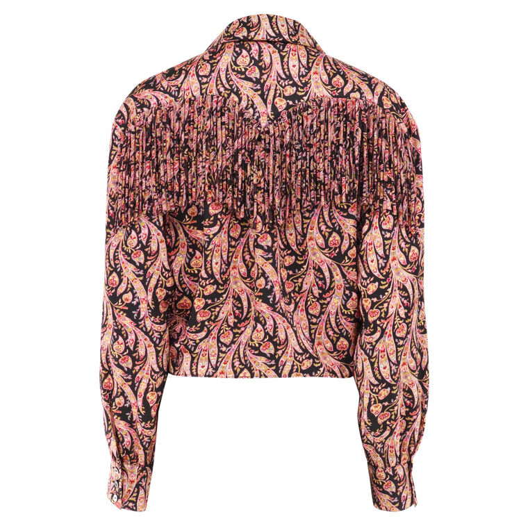 Charming Paisley Print Marianna Long Sleeve Top image number null
