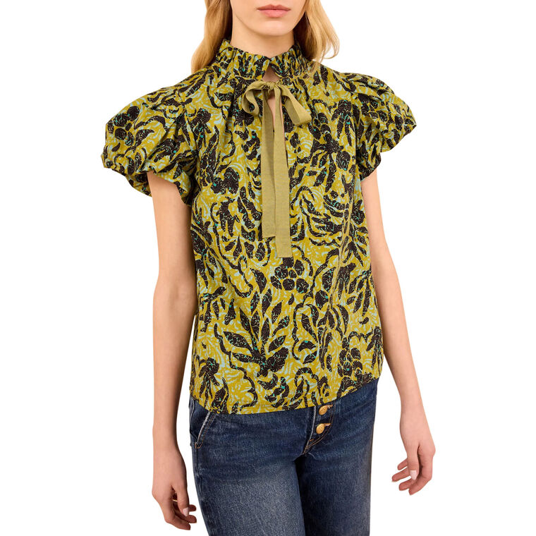 Estela Short Sleeve Cotton Top image number null