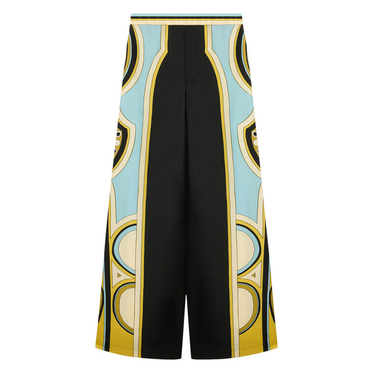 High-Waisted Wide-Leg Silk Club Pants image number null