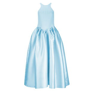Sleeveless Heavy Satin Midi Princess Dress