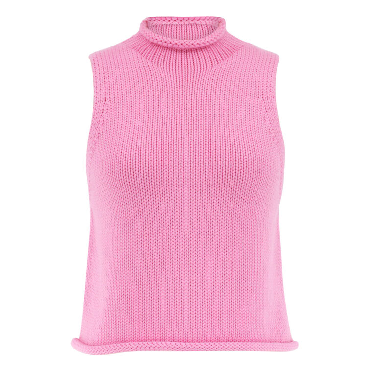 Giada Roll Neck Knit Tank Top image number null