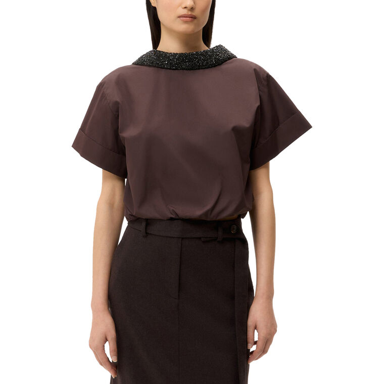 Forever And Always Reversible Shirt With Crystal Collar image number null