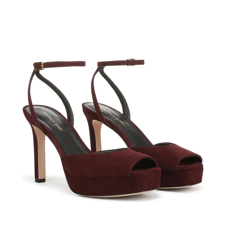 Brianne Suede Ankle Strap Platform Sandal image number null