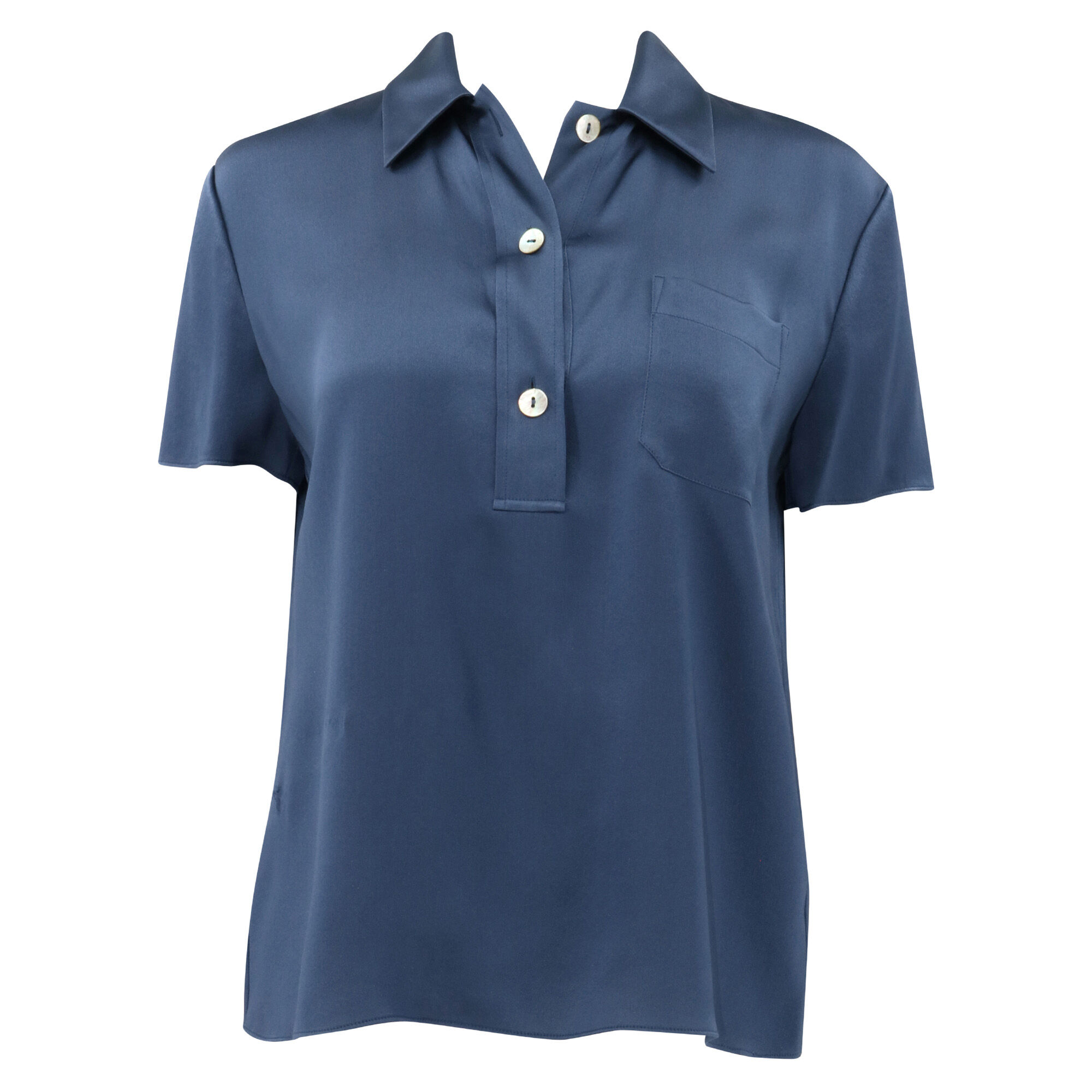 割引購入 Silk Short-Sleeve Polo Shirt トップス