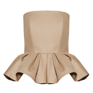 Strapless Peplum Bustier Top