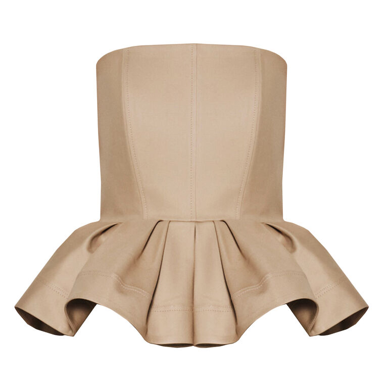 Strapless Peplum Bustier Top image number null
