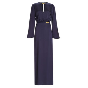Cassy Bell Sleeve Belted Maxi Dress