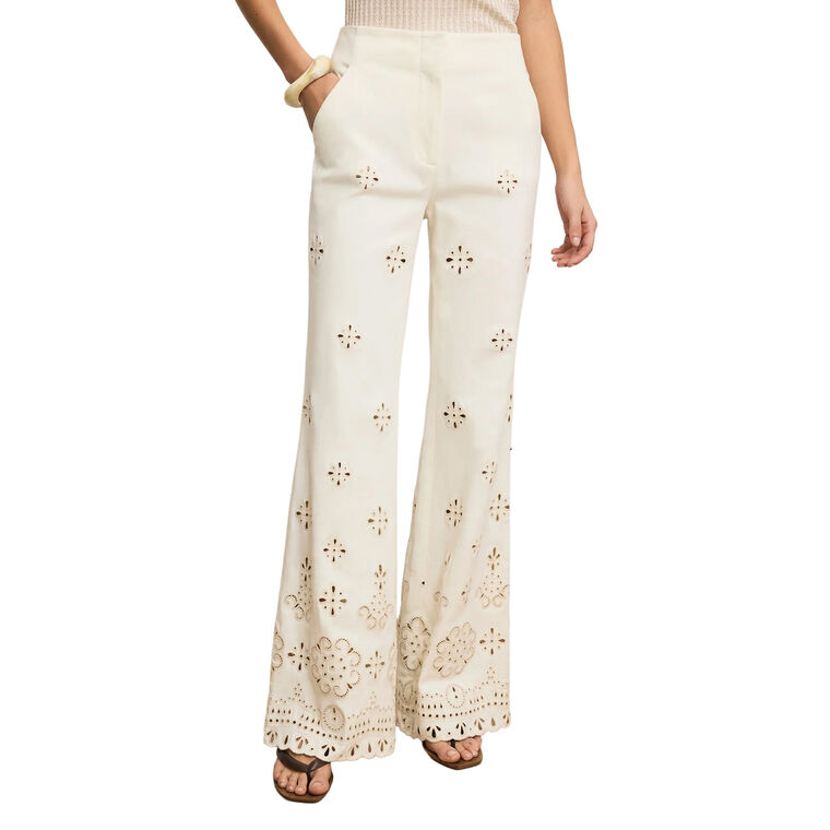 Komi High-Rise Eyelet Flare Pant image number null