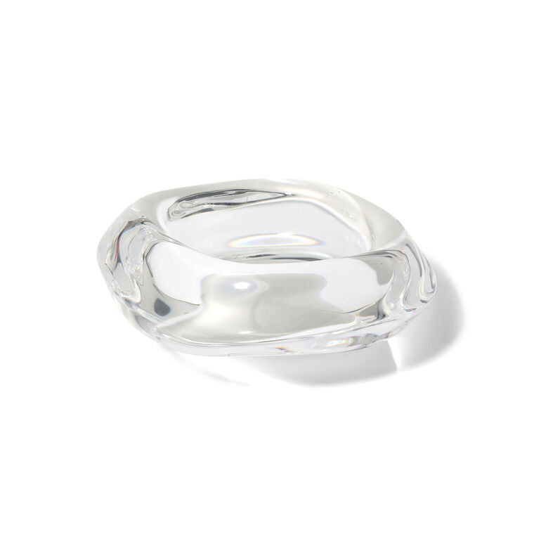 Large Lucite Wave Clear Bangle image number null