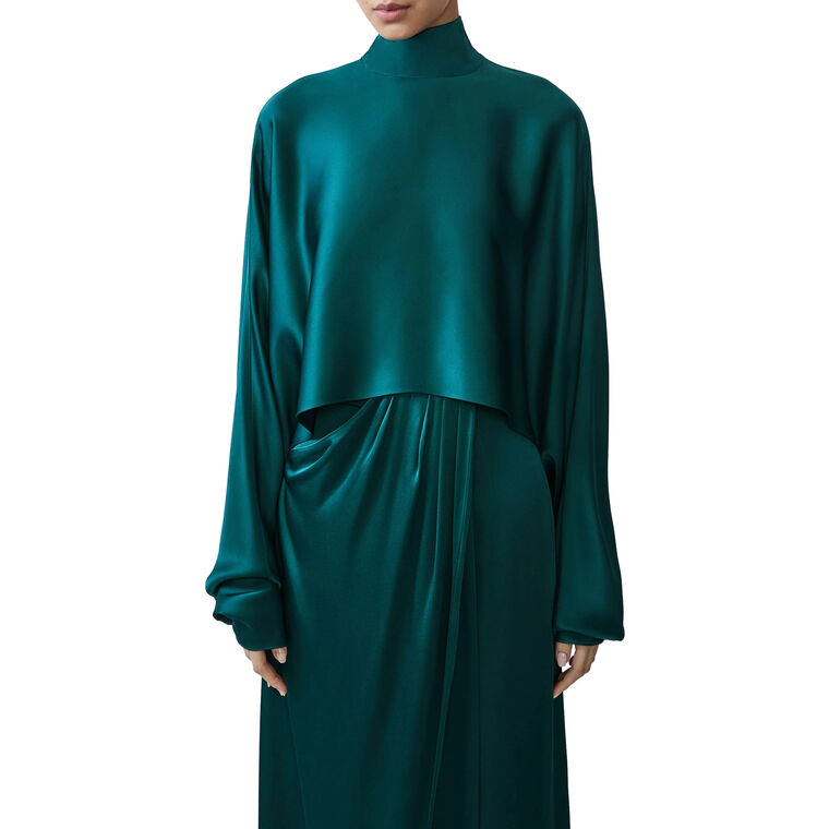Satin Cropped Top image number null