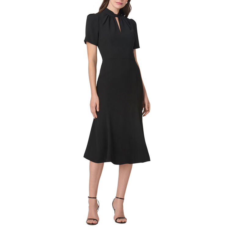 Allegra Short Sleeve Crepe Midi Dress image number null