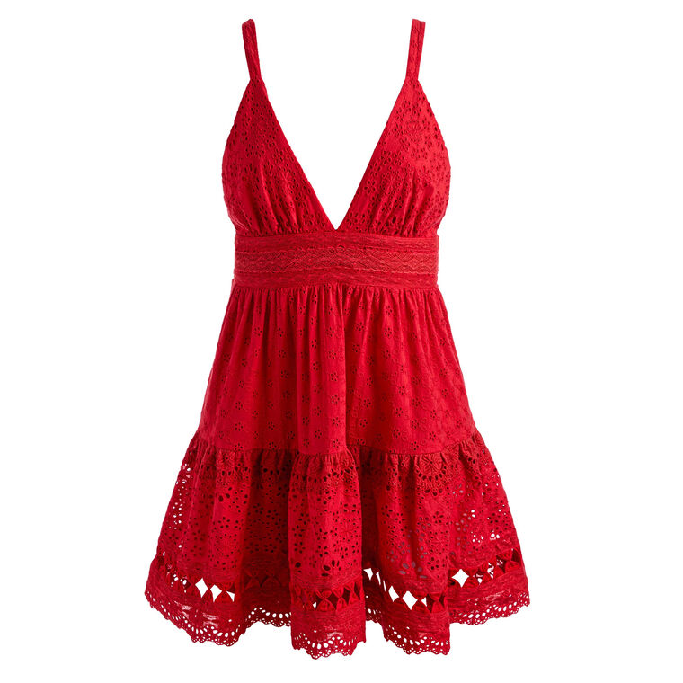 Lorene Embroidered Mini Dress image number null