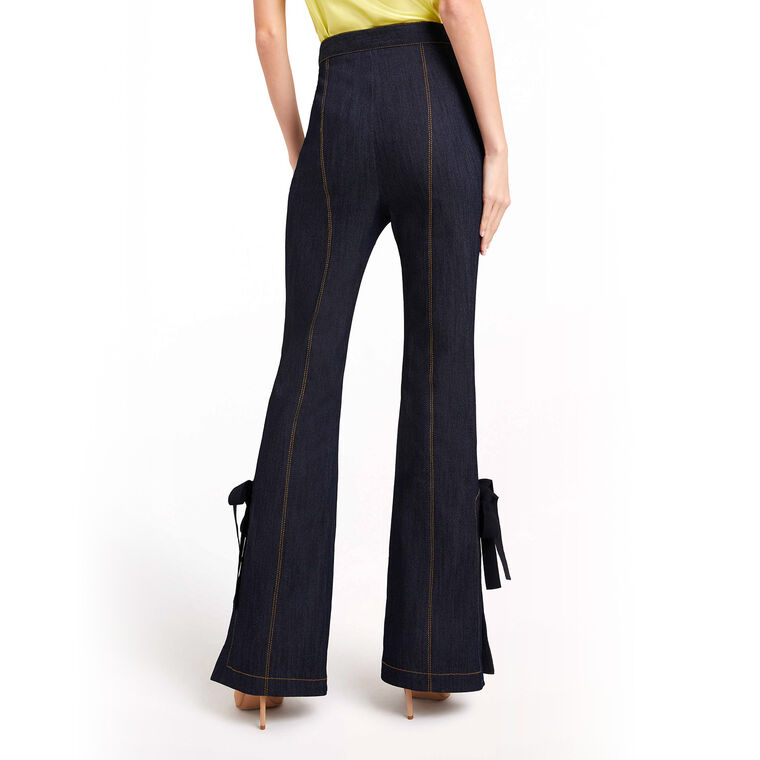 Long Lou High-Rise Stretch Flare Slit Jean image number null