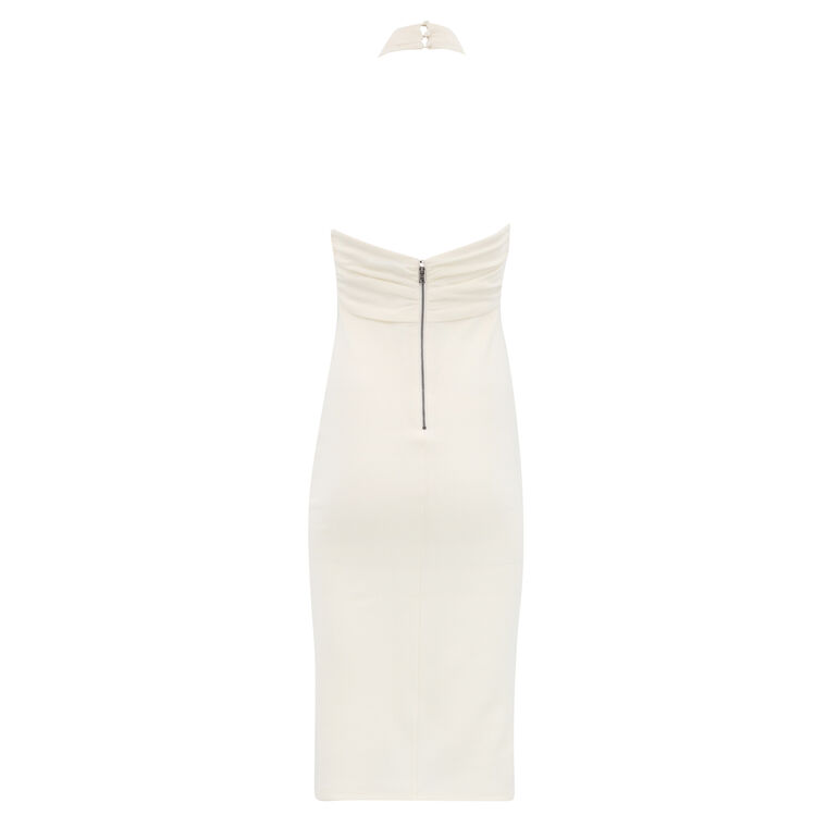 Suellen Twist Neck Halter Midi Dress image number null