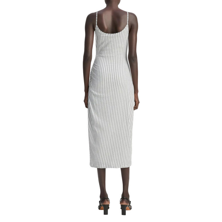 Checked Smocked Tank Dress image number null