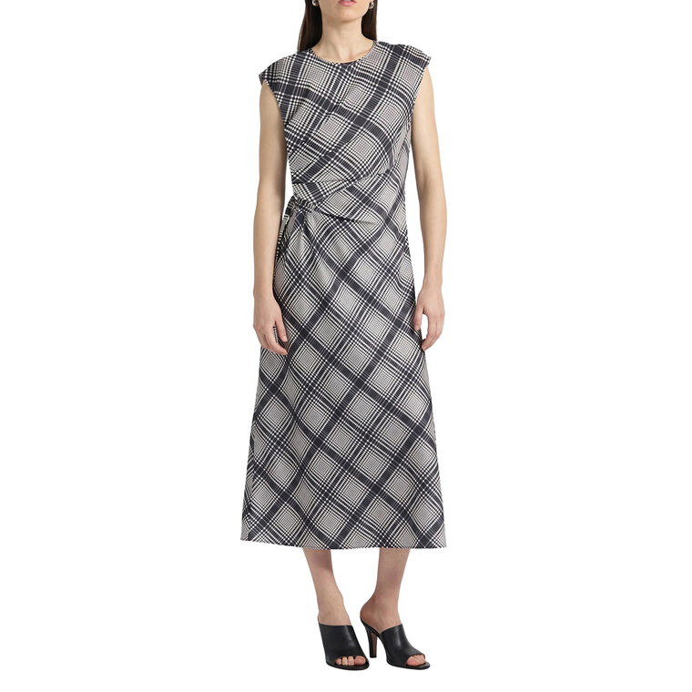 Adelita Lattice Satin Dress image number null