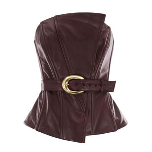 Cala Belted Leather Bustier